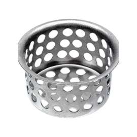 Danco 89049 Sink Strainer, 1-1/2 in Dia, Brass, Chrome, For: 1-1/2 in Sinks Drains and Utility Tubs