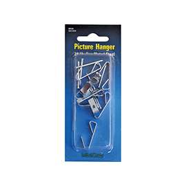 ProSource PH-121020-PS Picture Hanger, 20 lb, Steel, Zinc, Zinc, Nail-In Mounting