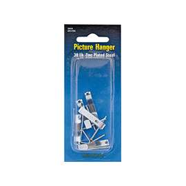 ProSource PH-121030-PS Picture Hanger, 30 lb, Steel, Zinc, Zinc, Nail-In Mounting