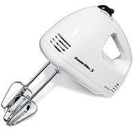 Hamilton Beach Easy-Mix Series 62515R Hand Mixer, 125 W, 5-Speed, White