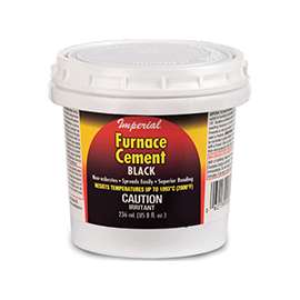 Imperial KK0077-A Furnace Cement, Paste, Black, 8 oz Tub