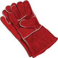 Imperial KK0159 Fireplace Gloves, Cowhide Leather Lining, Cowhide Leather, Red