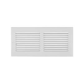 Imperial RG0418 Return Air Sidewall Grille, 14 in L, 6 in W, Steel, White, Painted/Powder-Coated