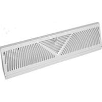 Imperial RG1627-A Baseboard Diffuser, 18 in L, 2-3/4 in W, Steel, White, Powder-Coated
