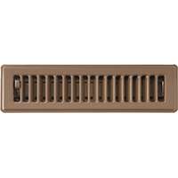 Imperial RG1998 Standard Floor Register, 11-3/4 in W Duct Opening, 2 in H Duct Opening, Steel, Brown