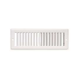 Imperial RG1280A Toe Space Grille, 4 in L, 10 in W, Steel, White