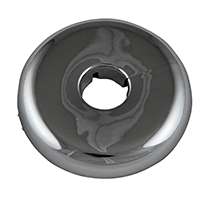 Plumb Pak PP101-12 Floor and Ceiling Plate, 3-1/2 in W, Plastic, Chrome