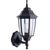 Boston Harbor BRT-BPP1611-BK Outdoor Wall Lantern, 120 V, 60 W, A19 or CFL Lamp, Aluminum Fixture, Black