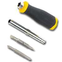 STANLEY 68-012 Screwdriver, 7-3/4 in OAL, Rubber Handle