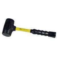 Power Drive Dead Blow Hammers, 4 lb Head, 15 1/2 in Handle, Yellow