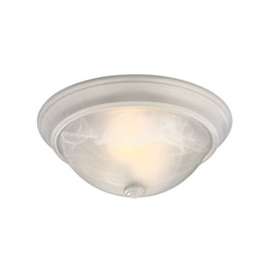 Boston Harbor 41800-WH Flush Mount Ceiling Fixture, 120 V, 60 W, A19 or CFL Lamp, White Fixture