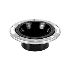 Oatey 43494 Closet Flange, 3, 4 in Connection, ABS, Black, For: 3 in, 4 in Pipes