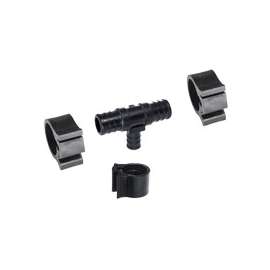 Flair-It PEXLOCK 30834 Reducing Pipe Tee with Clamp, 1/2 x 1/8 in, FPT, 100 psi Pressure