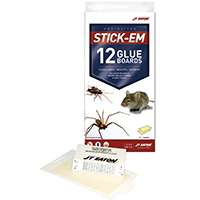 J.T. EATON Stick-Em 198-12 Scorpion Glue Trap, Solid, Characteristic Petroleum, Clear/Pale Yellow Pack