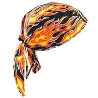 Tuff Nougies Deluxe Tie Hats, One Size, Large Flames