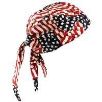 Tuff Nougies Deluxe Tie Hats, One Size, Wavy Flag