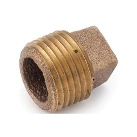 Anderson Metals 738109-12 Pipe Plug, 3/4 in, IPT, Cored Square Head, Brass