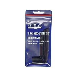 Eklind 69205 Hex Key Set, 7-Piece, Steel, Black