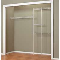 ClosetMaid 1628 Closet Organizer Kit, Steel, White, Vinyl-Coated