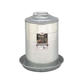 Little Giant 9833 Poultry Fount, 3 gal Capacity, Galvanized Steel, Floor, Ground Mounting