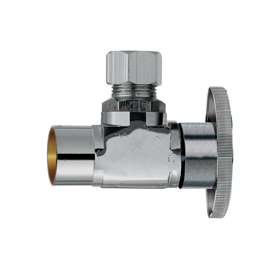 Plumb Pak PP60PCLF Shut-Off Valve, 1/2 x 3/8 in Connection, Sweat x Compression, Brass Body