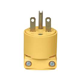 Eaton Wiring Devices 4866-BOX Electrical Plug, 2 -Pole, 15 A, 250 V, NEMA: NEMA 6-15, Yellow