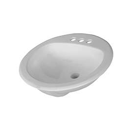 American Standard Rondalyn Series 0491019.020 Countertop Sink, Round Basin, 3-Deck Hole, 19-1/8 in OAW, 7.79 in OAH