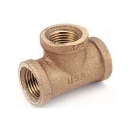 Anderson Metals 738101-08 Pipe Tee, 1/2 in, FIPT, Brass, 200 psi Pressure
