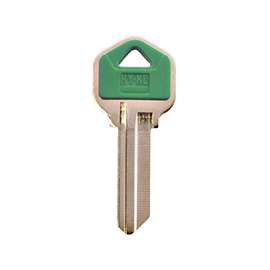 HY-KO 13005KW1PG Key Blank, Brass/Plastic, Nickel, For: Kwikset Cabinet, House Locks and Padlocks