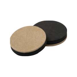 Shepherd Hardware 9407 Slider Pad, Felt Cloth, Beige, 3-1/2 in Dia, 1/2 in Thick, Round