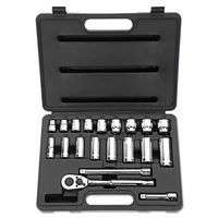 20 Piece Standard & Deep Socket Sets, 3/8 in, 12 Point