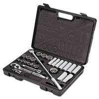 26 Piece Socket Sets, 1/2 in, 6 Point, 12 Point
