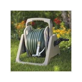 Suncast TSA100M Hose Reel, 5/8 in Hose, 100 ft of 5/8 in Hose, Swing-Up Handle, Vinyl