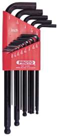 13 Pc. Ball-Hex L-Key Sets, 13 per holder, Hex Ball Tip, Inch