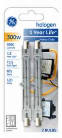 GE 2PK 300W QTZ Lamp