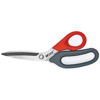 Crescent Wiss W812S Household Scissor, 8-1/2 in OAL, 3-1/2 in L Cut, Stainless Steel Blade, Gray/Red Handle