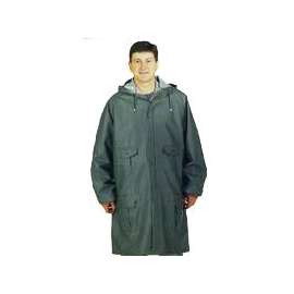 Diamondback 8156-XXXL Rain Parka, 3XL, PVC, Blue, Hooded Collar, Zipper with Snap Down Storm Flap Closure