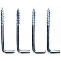 ProSource Screw Hook, 9/16 in Opening, 4.5 mm Thread, 2-1/4 in L, Steel, Zinc