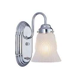 Boston Harbor RF-V-026-CH Vanity Light Fixture, 60 W, 1-Lamp, A19 or CFL Lamp, Steel Fixture, Chrome Fixture