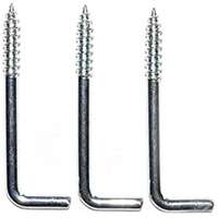 ProSource Screw Hook, 5/8 in Opening, 5.3 mm Thread, 2-5/8 in L, Steel, Zinc