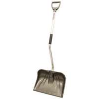 RUGG Lite-Wate 26PBSLW-S Snow Shovel and Pusher, 18 in W Blade, Polyethylene Blade, Aluminum Handle, D-Shaped Handle