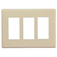 Arrow Hart PJS PJS263V Wallplate, 4.87 in L, 6-3/4 in W, 3 -Gang, Polycarbonate, Ivory, High-Gloss