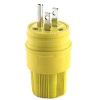 Eaton Wiring Devices 14W47-K Electrical Plug, 2 -Pole, 15 A, 125 V, IP66, NEMA: NEMA 5-15, Yellow