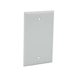 HUBBELL 5173-1 Cover, 4-17/32 in L, 2-25/32 in W, Metal, White, Powder-Coated