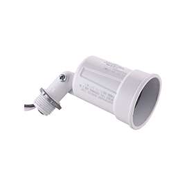 HUBBELL 5606-1 Lamp Holder, 120 V, 75 to 150 W, White