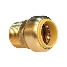 B & K ProLine Series 630-104HC Adapter, 3/4 in, Push-Fit x MPT, Brass, 200 psi Pressure