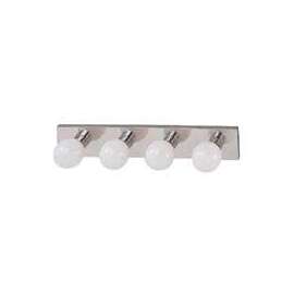 Boston Harbor Vanity Bar Fixture, 100 W, 4-Lamp, G Lamp, Steel Fixture, Polished Chrome Fixture