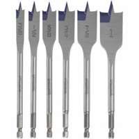 IRWIN 88886 Spade Bit Set, Standard, 6-Piece, HSS