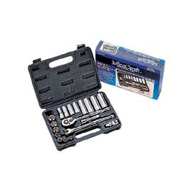 Vulcan TS1032 Socket Set, Chrome Vanadium Steel, Chrome