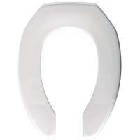BEMIS M1955C-000 Toilet Seat, Elongated, Plastic, White, Sta-Tite Hinge